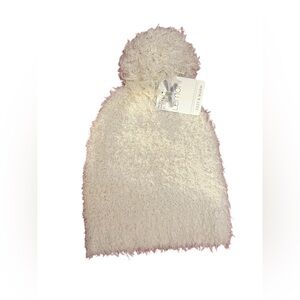 Lemon Cream Fuzzy Knit Beanie